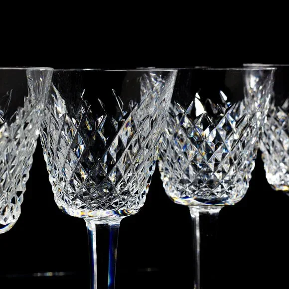 Waterford Crystal Alana Claret Wine Stem Glasses 5 7/8" ~ Set Of 4 - Picture 13 of 14